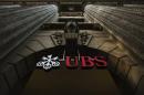 A file photo shows the logo of Swiss bank UBS on a building in Zurich