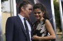 Cast members Ethan Hawke and Selena Gomez attend the premiere of the film "Getaway" in Los Angeles