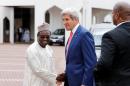 U.S. Secretary of State John Kerry is seen on arrival at the Presidential Villa in Abuja