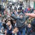 In this Tuesday, Jan. 17, 2012 photo, anti-Syrian regime protesters chant slogans and flash the victory sign as they march during a demonstration at the mountain resort town of Zabadani, Syria, near the Lebanese border. As diplomats debated, opposition activists said Syrian troops shelled the mountain resort town of Zabadani, which has come under the control of army defectors. Syria's powerful ally Russia said Wednesday it would block any attempt by the West to secure U.N. support for the use of force against the regime in Damascus, which is under intense international pressure to end its deadly crackdown on dissent. (AP Photo)