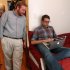 Mathew Sanders, left, and Mark Bonner pose for a photograph Wednesday Aug. 24, 2011 in the two bedroom apartment they share in New York.   Census figures show that Manhattan had a dip in single-person households this past decade, despite being the capital of single living. (AP Photo/Tina Fineberg)