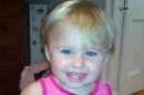 FILE - This undated file photo obtained from a Facebook page shows missing toddler Ayla Reynolds. Investigators said Sunday, Jan. 29, 2012, that some of the blood found in the Maine home where Reynolds was last seen on Dec. 17 belonged to the little girl. State Police spokesman Steve McCausland would not say how much of Ayla Reynolds' blood was found in the Waterville home of her father, Justin DiPietro. (AP Photo/obtained from Facebook, File)