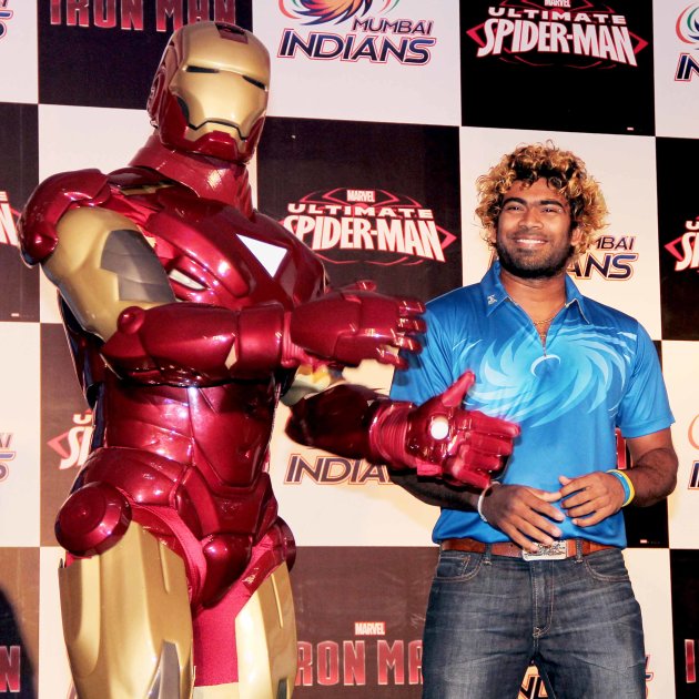 The Mumbai Indians took some time off to catch up with Spiderman and Iron Man.