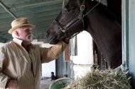 In this undated image released by HBO, Nick Nolte appears in a scene from the HBO original series "Luck." HBO cancelled horse racing series "Luck" on Wednesday, a day after a third horse died during the production of the series that starred Dustin Hoffman and Nick Nolte. (AP Photo/HBO, Gusmano Cesaretti )