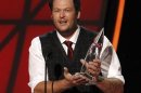 Blake Shelton accepts the award for entertainer of the year at the 46th Country Music Association Awards in Nashville