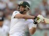 South Africa's Kallis hits out during the first cricket test match against England at the Oval cricket ground in London