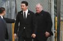 Embattled Toronto Mayor Rob Ford arrives for an appearance on the "Jimmy Kimmel Live!" show in Hollywood