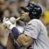 St. Louis Cardinals' Albert Pujols is hit in the hand by a pitch during the seventh inning of a baseball game against the Milwaukee Brewers Tuesday, Aug. 2, 2011, in Milwaukee. (AP Photo/Morry Gash)