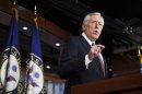 U.S. House Minority Whip Hoyer discusses the fiscal cliff negotiations at the U.S. Capitol in Washington