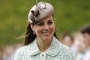 Britain's Catherine, Duchess of Cambridge attends the National Review of Queen's Scouts at Windsor Castle in Berkshire