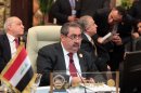 Iraq's Foreign Minister Hoshyar Mahmud Zebari attends a meeting of Arab foreign ministers