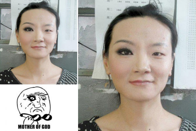 Vorher-Nachher: Die Macht von Make-up (Bilder: reddit.com)