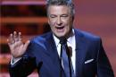 Host Alec Baldwin speaks during the NFL Honors award show in New York