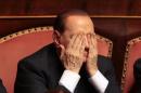 L'ex premier Silvio Berlusconi in Senato lo scorso 2 ottobre, per il voto di fiducia al governo
