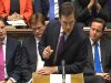 In this video image British Treasury chief George Osborne George gives his Autumn Statement to the House of Commons in central London Tuesday Nov. 29, 2011 flanked by Prime Minister David Cameron, right, Deputy Prime Minister Nick Clegg, left, and Danny Alexander, the No. 2 Treasury official, second left. The British government has revealed a gloomier outlook about the economy, but says the pain will be much worse if eurozone countries do not solve their sovereign debt crisis. Osborne said Tuesday that the Office for Budget Responsibility expects Britain's GDP to grow by 0.9 percent this year, down from its March forecast of 1.7 percent. (AP Photo/PA Wire) UNITED KINGDOM OUT