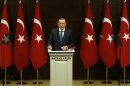 Turkish PM Erdogan addresses media in Ankara