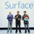 COMMERCIAL IMAGE - In this photograph taken by AP Images for Microsoft, Steven Sinofsky, President, Windows and Windows Live Division; Mike Angiulo, Corporate Vice President Windows Planning, Hardwire and PC Ecosystem; and Panos Panay, General Manager Microsoft Surface; reveal Surface, a new family of PCs, for Windows, Monday, June 18, 2012, in Los Angeles. (Rene Macura/AP Images for Mircrosoft)