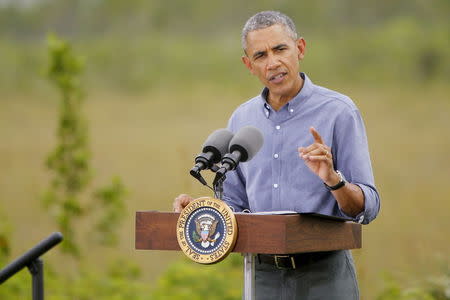 Obama delivers remarks on climate change at Everglades National Park, Florida