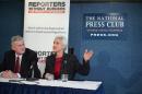 Debra Tice (R) and Marc Tice, the parents of missing US journalist Austin Tice, take part in a press conference to appeal for the release of their son at the National Press Club on February 5, 2015, in Washington, DC