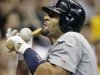 St. Louis Cardinals' Albert Pujols is hit in the hand by a pitch during the seventh inning of a baseball game against the Milwaukee Brewers Tuesday, Aug. 2, 2011, in Milwaukee. (AP Photo/Morry Gash)