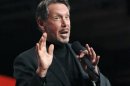 Oracle CEO Larry Ellison delivers the keynote address at the 29th Oracle OpenWorld in San Francisco