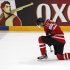 Canada's Perry reacts after lost their 2012 IIHF men's ice hockey World Championship quarter-final game with Slovakia in Helsinki