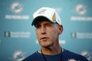 Miami Dolphins coach Joe Philbin talks to the media during a news conference after practice at the Dolphins training center in Davie, Fla., Wednesday, Nov. 6, 2013. NFL officials launched an investigation to try and determine who knew what and when about the troubled relationship between offensive lineman Richie Incognito and Jonathan Martin. (AP Photo/J Pat Carter)