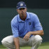 Matt Kuchar lines up a putt on the ninth hole during the second round of the Colonial golf tournament on Friday, May 24, 2013, in Fort Worth, Texas.  (AP Photo/LM Otero)