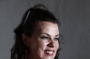 Actress and food blogger Debi Mazar laughs during a panel discussion called 