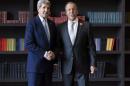 U.S. Secretary of State John Kerry shakes hands with Russian Foreign Secretary Sergey Lavrov before a bilateral meeting in Sochi