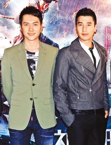 　↑馮紹峰（左）、趙又廷日前一起出席《狄仁傑之神都龍王》北京首映。（資料照片）