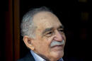 FILE - In this March 6, 2014 file photo, Colombian Nobel Literature laureate Gabriel Garcia Marquez greets fans and reporters outside his home on his 87th birthday in Mexico City. Garcia Marquez died Thursday April 17, 2014 at his home in Mexico City. The author's magical realist novels and short stories exposed tens of millions of readers to Latin America's passion, superstition, violence and inequality. (AP Photo/Eduardo Verdugo, File)