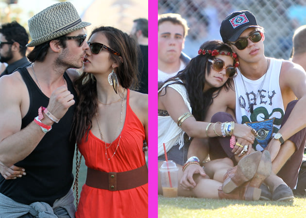  shared a smooch with his equally gorgeous girlfriend Nina Dobrev