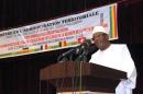 Malian President Ibrahim Boubacar Keita on October 21, 2013 in Bamako at a conference on devolving power to the west African nation's disaffected ethnic minorities