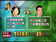 雙英總統戰 蔡民調領先馬