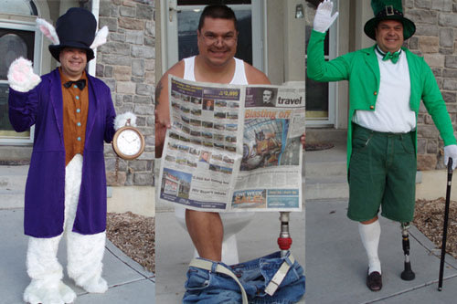 Left to right: Day 145 Whit Rabbit. Day 167 Toilet. Day 148 Leprechaun 