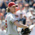 Los Angeles Angels pitcher Jered Weaver shouts toward the Detroit Tigers dugout after being ejected for throwing at Detroit's Alex Avila in the eighth inning of a baseball game on Sunday, July 31, 2011, in Detroit. The Tigers defeated the Angels 3-2. (AP Photo/Duane Burleson)