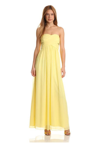 Strapless Yellow Gown | The 17 Cutest Prom Dresses Under 50 - Yahoo ...