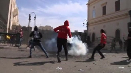 Clashes mark Egypt revolt's anniversary