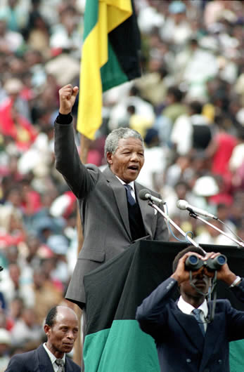 Nelson Mandela multidao