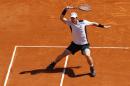 Britain's Andy Murray hits a return during the Monte-Carlo ATP Masters Series Tournament semi final tennis match, on April 16, 2016 in Monaco