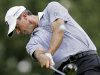 Matt Kuchar hits his tee shot from the second hole during the second round of The Barclays golf tournament, Friday, Aug. 26, 2011, in Edison, N.J. (AP Photo/Rich Schultz)
