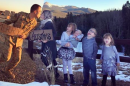 Creative wife includes deployed Air Force husband in adorable family Christmas card