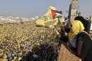 Photos: Fatah party marks anniversary with massive rally