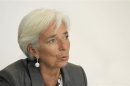 IMF chief Lagarde speaks during a news conference at a hotel in Cocody, Abidjan