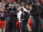 Texas Tech head coach Tommy Tuberville reacts during an NCAA college football game against Iowa State in Lubbock, Texas, Saturday, Oct. 29, 2011. (AP Photo/Lubbock Avalanche-Journal, Stephen Spillman)