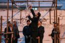 Iranian officials prepare the noose for an execution in the northern city of Nowshahr on April 15, 2014