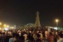 Demonstrators gather in Qatif, in the Shiite-populated east of Saudi Arabia, on July 8, 2012