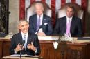 US President Barack Obama delivers the State of the Union address at the US Capitol in Washington, DC