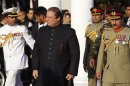 Pakistan's newly elected PM Sharif arrives to inspect the guard of honor in Islamabad